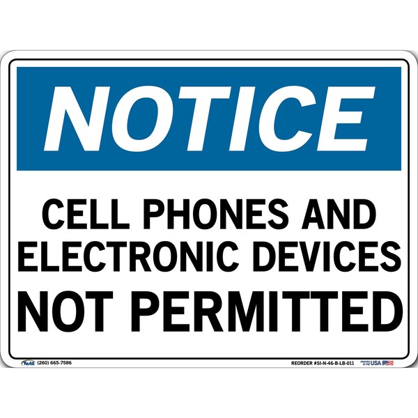 Vinyl Label Sign, 9-1/2" Height, 12-1/2" Width, Vinyl Label, Rectangle, English